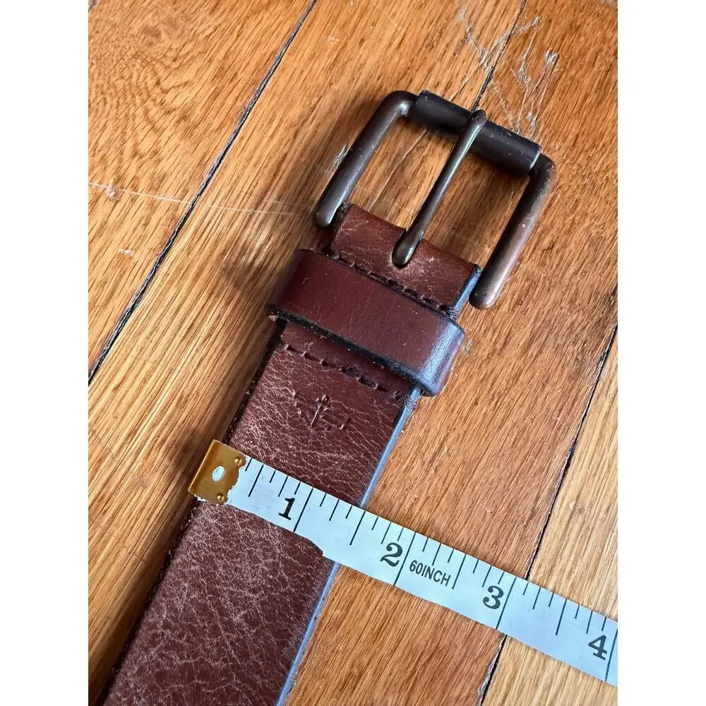 DOCKERS Distressed Brown Leather Belt Mens sz 36